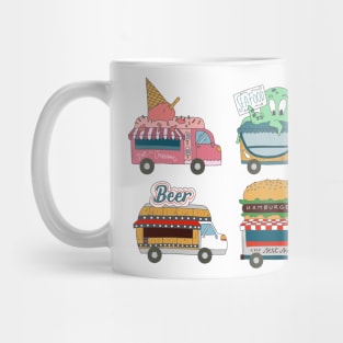 Food Trucks hand Drawn Mug